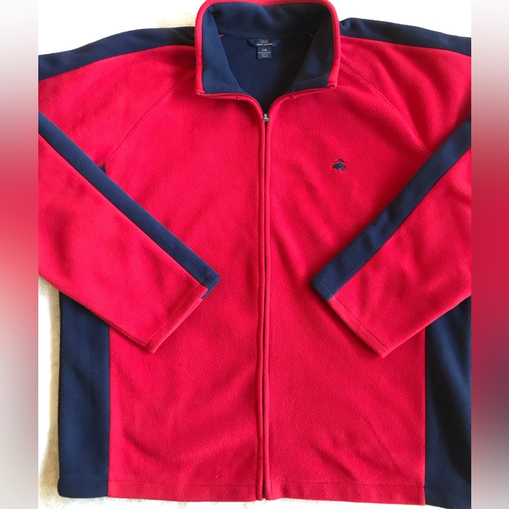 Brooks Brothers 346 Navy and Red Fleece Jacket
